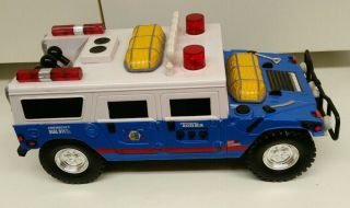 TONKA POLICE SQUAD HUMMER TOY TRUCK with LIGHTS SIREN & WINCH 3