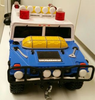TONKA POLICE SQUAD HUMMER TOY TRUCK with LIGHTS SIREN & WINCH 4
