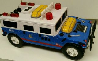 TONKA POLICE SQUAD HUMMER TOY TRUCK with LIGHTS SIREN & WINCH 5