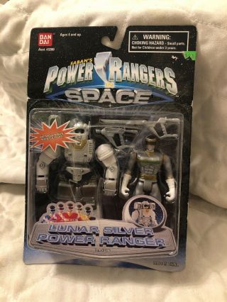Bandai Saban’s Power Rangers In Space Lunar Silver Power Ranger Asst.  3280 Rare