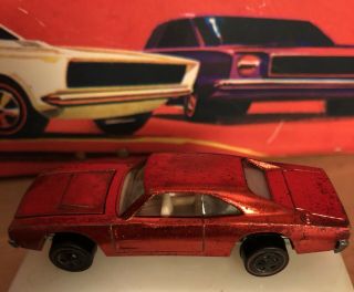 Vintage Hot Wheels Redline 1968 Custom Dodge Charger Red Very Good Cond Adult 3