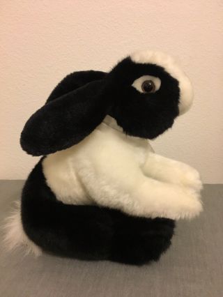 Black White Rabbit Bunny 2006 Plush Toy By Kids Of America