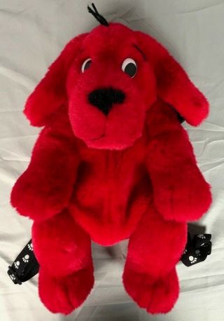 Clifford The Big Red Dog Backpack Stuffed Animal Plush 16 " Scholastic Side Kicks