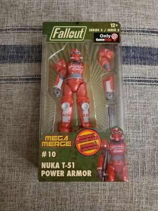 Mega Merge Fallout T - 51 Nuka Cola Power Armor Action Figure 4 " Series 2 10