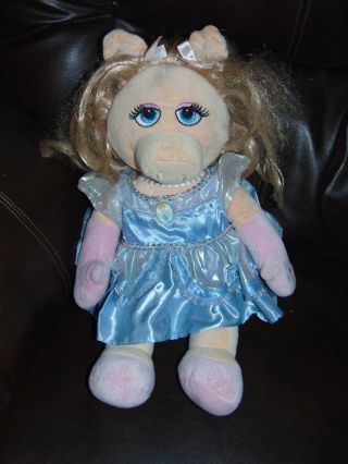 Miss Piggy Build - A - Bear 17 " Plush Doll Muppets With Cinderella Dress