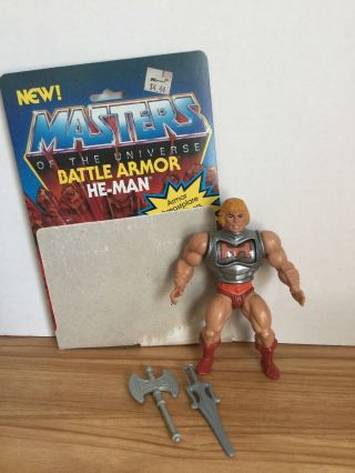 1984 He - Man Masters Of The Universe Battle Armor He - Man Action Figure Complete