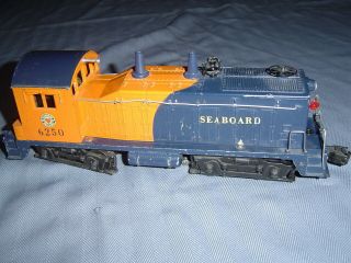Lionel O Scale Train Seaboard 6250 Switcher Seaboard Railroad Locomotive