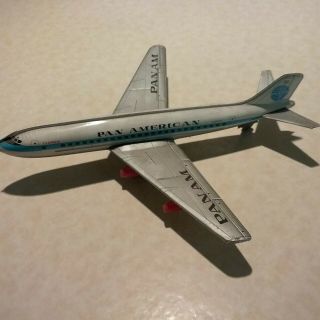 Vintage Tin Toy Pan Am Pan American Airlines Airplane Aircraft Haji Japan