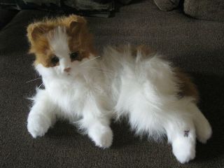 Hasbro Furreal Friends Interactive Toy Orange & White Cat Lulu Cuddlin Kitty 15 "