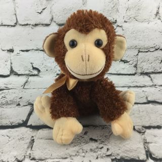 Russ Shining Stars Monkey Plush Brown Shaggy Sitting Soft Stuffed Animal Chimp