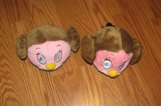 2 Angry Birds Star Wars Princess Leia Plush Stuffed Animal Toy Doll 6 "