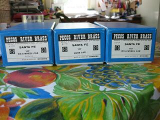 Pecos River Brass 3 Empty Boxes W/foam And Plastic 2734,  2735,  2736,  At&sf Work Car