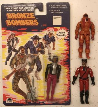 1988 Bronze Bombers Agent Telepathy Mip & 1997 Toys R Us Exclusives Firebomb 411