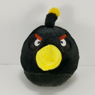 Angry Birds Bomb Black Bird Plush Stuffed Toy Rovio Commonwealth 6 " No Sound