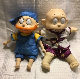 Nickelodeon Rugrats Popsicle Tommy Pickles 1997 & Bathtime Dil Dolls 1998 Mattel