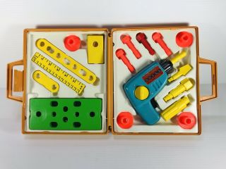 Vintage 1977 Fisher Price Tool Kit Complete Set Fp Euc 924