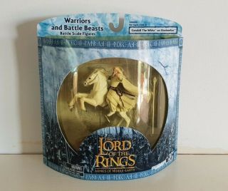 White Gandalf Lord Of The Rings Warriors & Battle Beasts Scale Figures Bnib