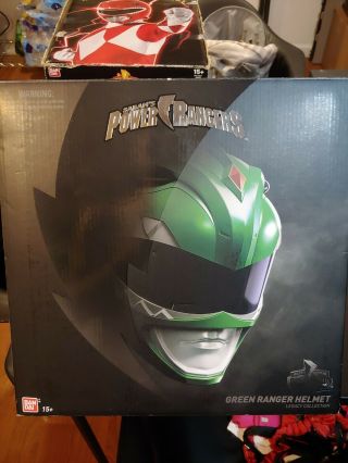 Power Rangers Green Ranger Mighty Morphin Ranger Helmet Role Play Collectible