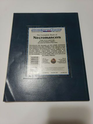 THE COMPLETE BOOK OF NECROMANCERS AD&D 2nd Ed DM Rules Supplement - TSR 2
