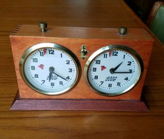 Apf Von Rolland Double Clock Chess Timer Made In Germany Vtg