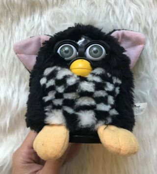 Furby Tiger Electronics 1998 Black And White Checker Non Only