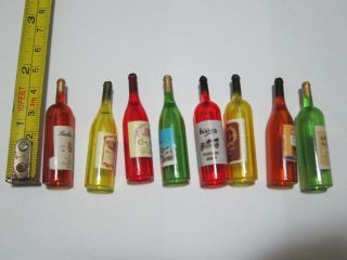 1/6 Scale Set Of 8 Bottle Of Wine