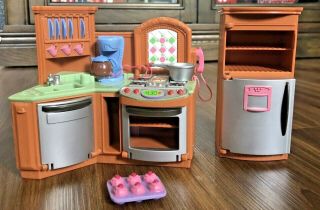 Fisher Price Loving Family Doll House Sounds Stove With Dishwasher & Phone Oven