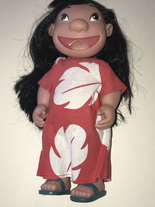 Disney Store Lilo & Stitch 10 " Vinyl Dress Up Doll With Swimsuit Dress Hair