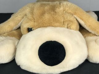 Fao Schwarz Patrick The Pup Stuffed Puppy,  Tan,  18 " Pre - Owned (missing Left Eye)