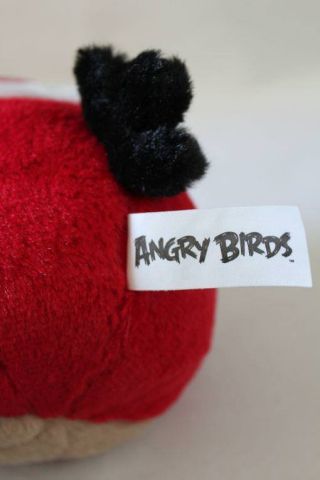 ANGRY BIRDS Commonwealth 2011 Stuffed SANTA RED BIRD No Sound Plush/Toy 5 