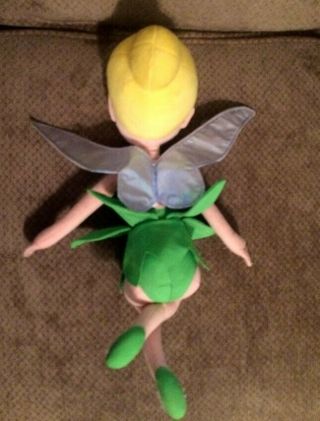 Disney Plush Tinkerbell Peter Pan Movie Stuffed Animal Fairy 3