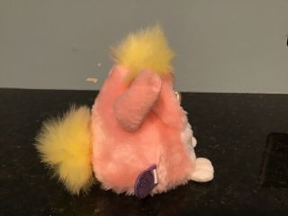 1999 Furby Baby Pink And White with YELLOW TOP w/ tag 5