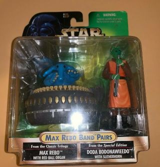 Star Wars Potf Max Rebo Band Pairs Max Rebo & Doda Bodonawieedo Kenner 1998