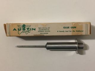 Vintage 60s Austin Craft Glue Gun Metal Aluminum Model Building Cement