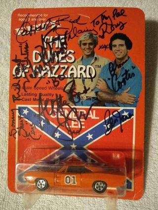 Dukes Of Hazzard 1981 Ertl General Lee Signed By 6 Cast Members