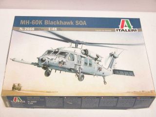 1/48 Italeri Mh - 60k Blackhawk Soa Helicopter Plastic Scale Model Kit Complete