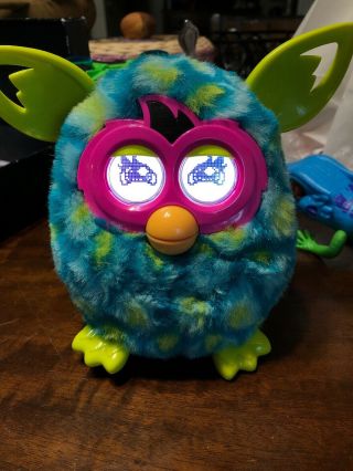 Furby Boom Peacock - Hasbro,  Classic Interactive Toy,  Blue / Green