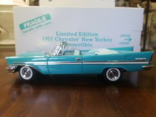 Danbury 1957 Chrysler Yorker Convertible Turquoise Limited 1:24 Diecast