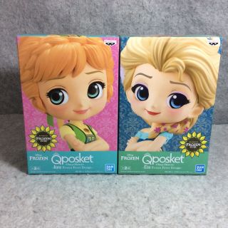 Disney Frozen Anna & Elsa Q Posket Figure A Color Set Banpresto G21 - 547