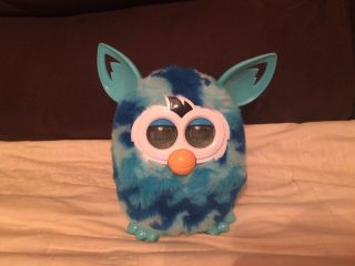 Great Cute Hasbro Furby Boom Blue Wave Interactive Electronic Toy 2012