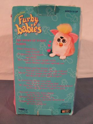 Vintage Furby Babies Blue w/ Pink Hair 70 - 940 4