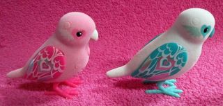 Little Live Pets Tweet Talking Tweet Hearts Singing Pink White Bird Set Of 2