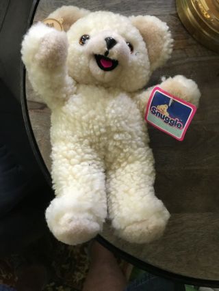 1986 Snuggle Bear Vintage Russ Berrie Teddy Plush Stuffed Animal Toy 10 "