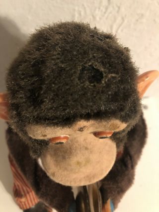 Vintage Musical Jolly Chimp Monkey Toy With Cymbals Parts 4