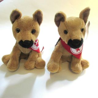 Two Prince German Shepherd 6.  5 " By Douglas Cuddle Toys Plush Power Dogs