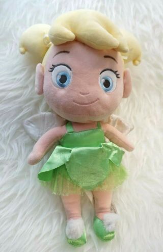 Disney Store Tinkerbell Tinker Bell Doll Plush Stuffed Animal Baby Toddler 13 "