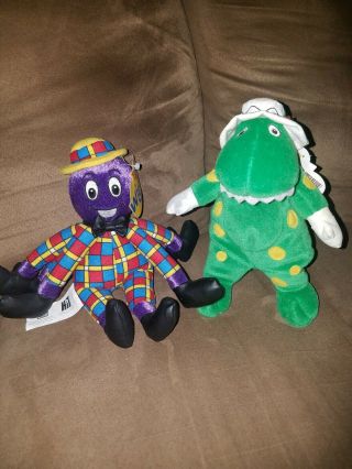 The Wiggles Stuffed Plush Dorothy The Dinosaur & Henry The Octopus 2003 W/tags