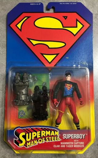 Vintage 90s Kenner Superman Man Of Steel Superboy Figure Dc Comics Nib