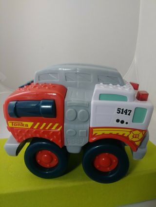 2014 Hasbro Tonka Fire Truck With Lights Sound 8 " Toy Vehicle 8 "