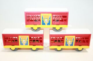Set of 3 Circus Cattle Cars Trucks Trackmaster Thomas & Friends 2